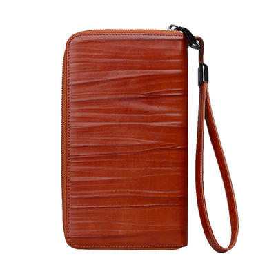 Unisex vintage genuine leather handbag long wallet cow leather Mens Leather Card Wallet