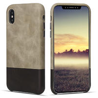 High Quality Real Leather Mobile Phone Case For Iphone XS without PC case Ultrathin Leather Phone Case For Iphone X