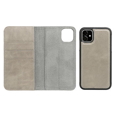 Detachable Wallet Phone Case Real Leather Phone Case For Iphone 11 Pro