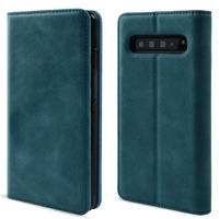 High Quality Genuine Leather Phone Case For Samsung Galaxy S10 5G Leather Wallet Case Magnetic Closure Flip Stand Function