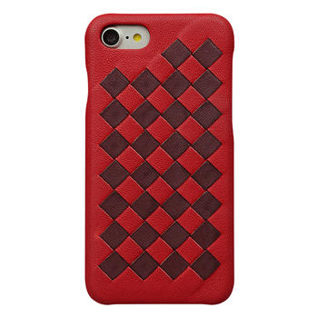 Shockproof Handmade Weave Genuine Leather Phone Case for iPhone 8