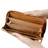 2020 Wallets Female Genuine Leather Coin Purse Fashion RFID Women Wallets Hasp Zipper Pouch Purse Clamp