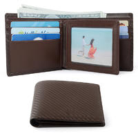 Dark Brown Soft Grain Leather Men's Wallet Card Holder Men Wallet
