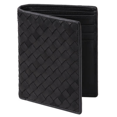 High Quality Custom Contrast Color Genuine Leather Short Wallet For Men