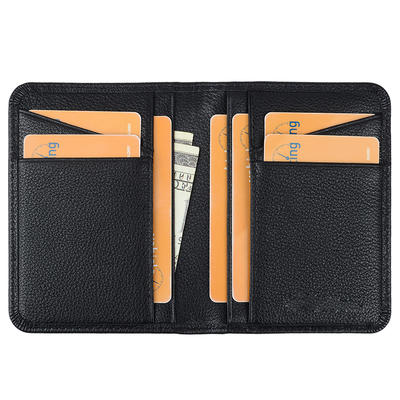 Luxury New Custom Thin Card Holders First Layer Cowhide  Leather Credit Card Case