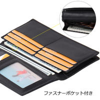 Gentleman Style Wallet Men Leather Purse  RFID Genuine Leather Long Wallet