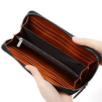Wholesale Bulk Zipper Men's Clutch bag Phone Purse Card Wallets Business Leather Wallet