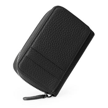 RFID Litchi  leather zipper purse credit card package multi-card card holder wallet multi-function wholesale