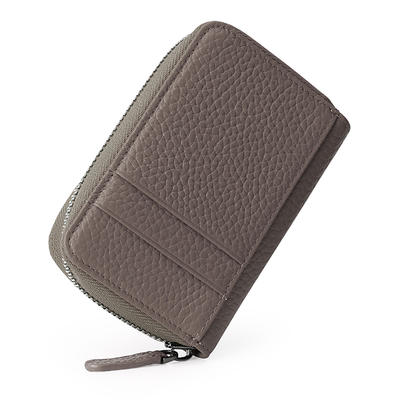 Men Women Leather Card Holder / Portable Coin Bag / Zipper card bag