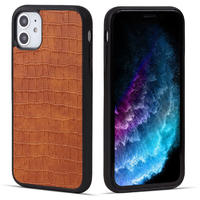 Mobile Phone Bags Genuine Cell Phone Leather Back Cover For iPhone 12 phone case