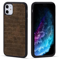 For iPhone 11 Leather Phone case Phone Accessories Back Cover Case OEM/ODM Custom LOGO