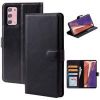 First Layer Cowhide Leather Phone Case With Card Slot Function For Samsung Note  20
