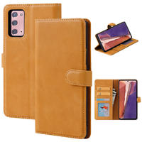 Genuine Leather Flip Phone Case Cover For Samsung Galaxy Note 20 Wallet Phone Case